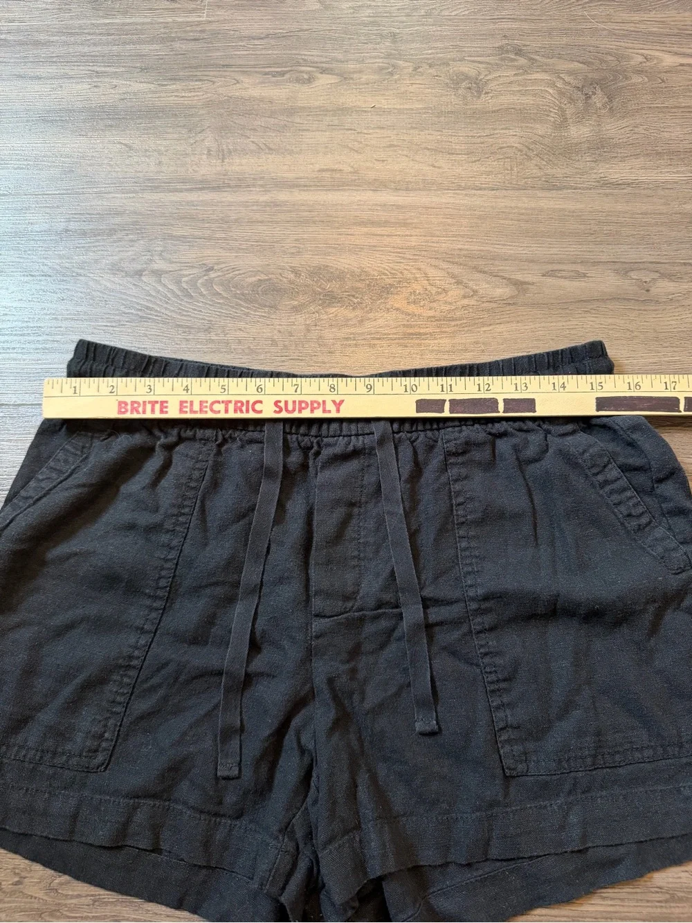 2 Gap Women's Small Shorts Lot Pull On Elastic Drawstring Linen Blend Red Black